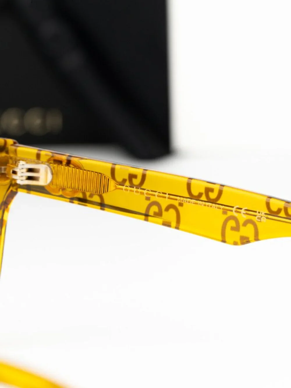 Gucci Women Eyeglasses Yellow Demo Square GG0958O 011 NEW AUTHENTIC